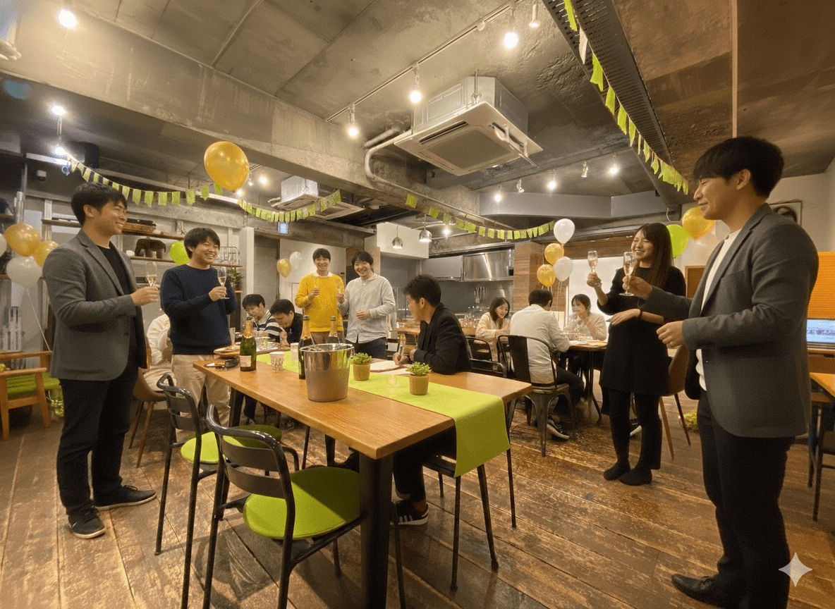内定者懇親会に映えるデザインスペース